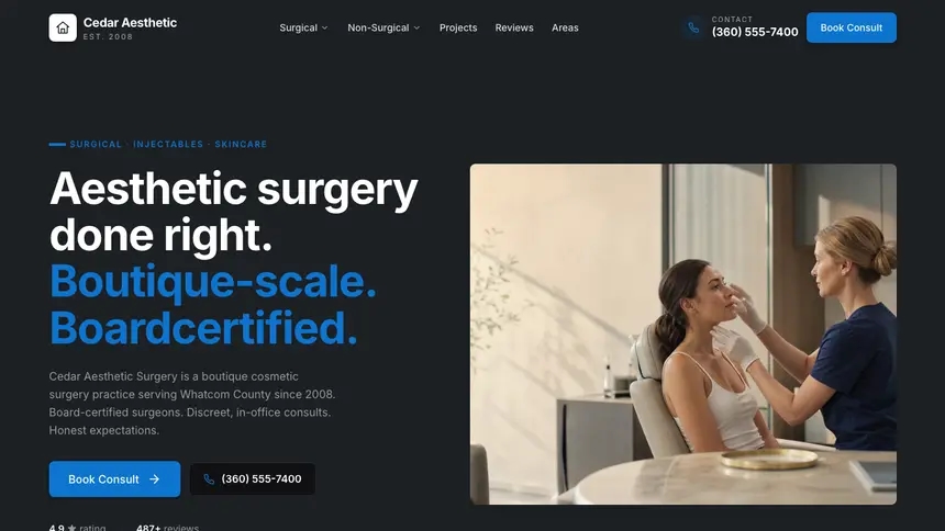 Cosmetic Surgery Friendly App demo website thumbnail