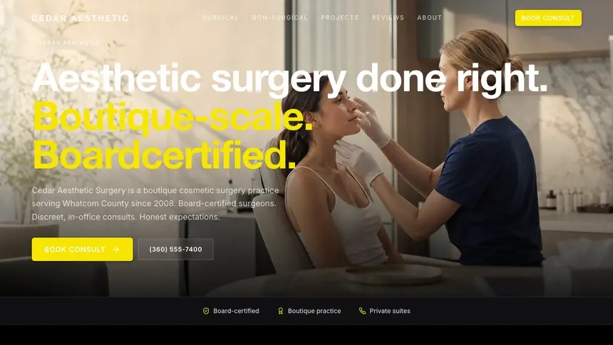 Cosmetic Surgery Bold Performance demo website thumbnail