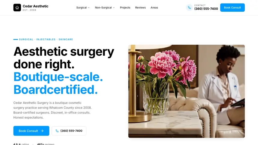 Cosmetic Surgery Motion Forward demo website thumbnail
