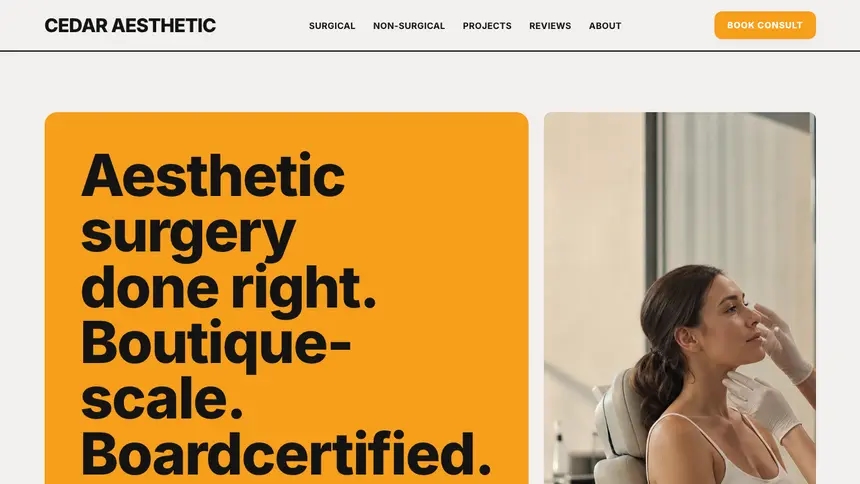 Cosmetic Surgery Confident Brand demo website thumbnail