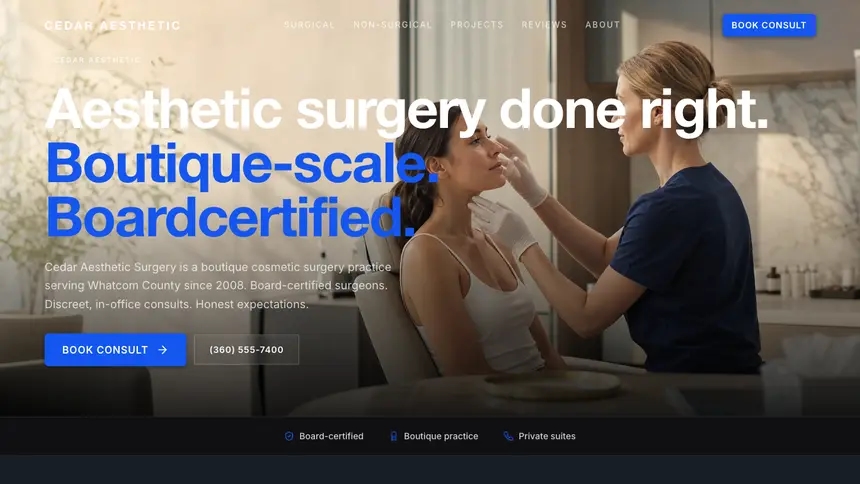 Cosmetic Surgery Compact Modern demo website thumbnail