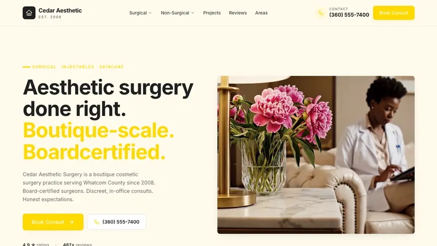 Cosmetic Surgery Refined Tech demo website thumbnail