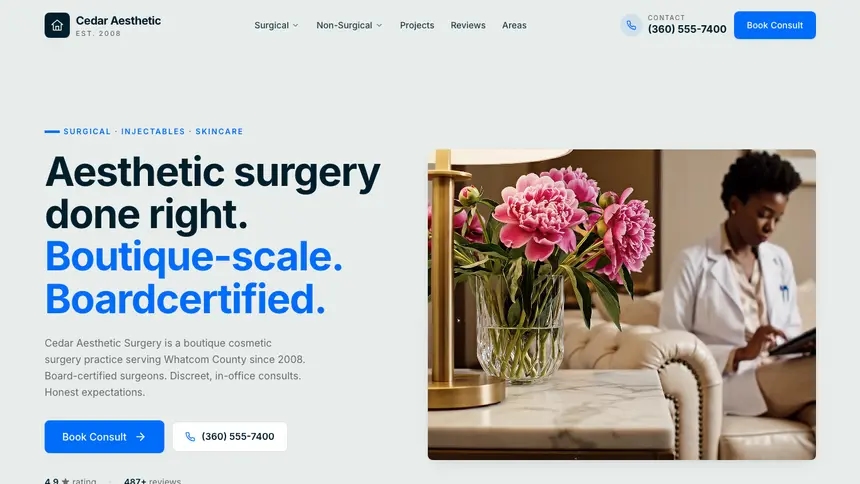 Cosmetic Surgery Fresh Green demo website thumbnail