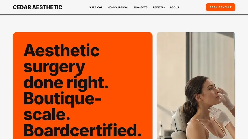 Cosmetic Surgery Bold Motion demo website thumbnail