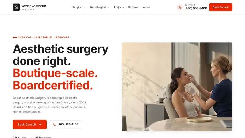 Cosmetic Surgery Technical Clean demo website thumbnail