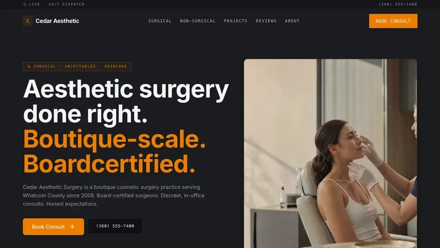 Cosmetic Surgery Modern Finance demo website thumbnail