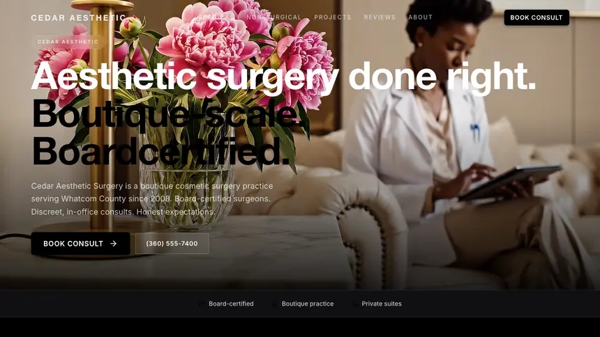 Cosmetic Surgery High Contrast demo website thumbnail