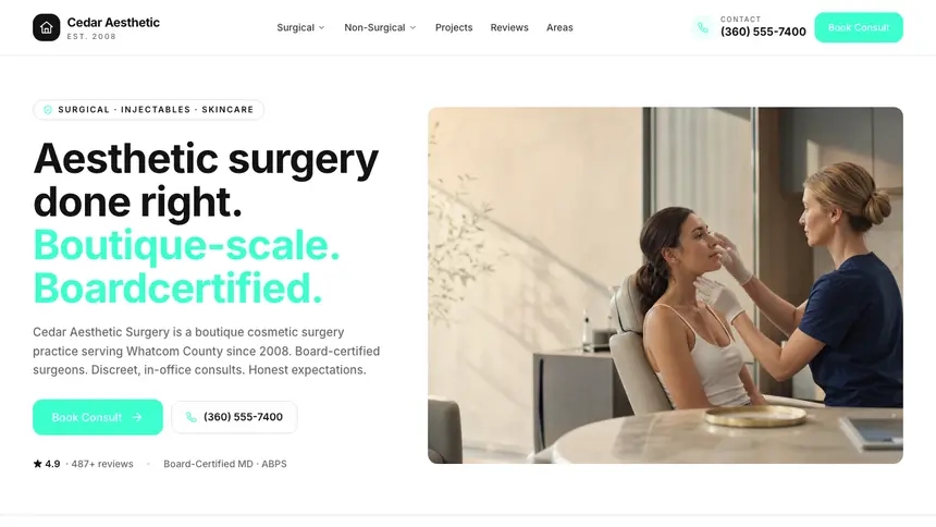 Cosmetic Surgery Editorial Media demo website thumbnail