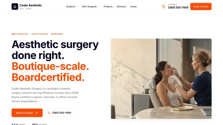 Cosmetic Surgery Collaborative Tech demo website thumbnail