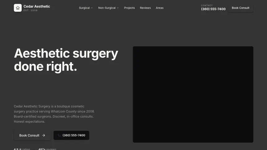 Cosmetic Surgery Fast Utility demo website thumbnail