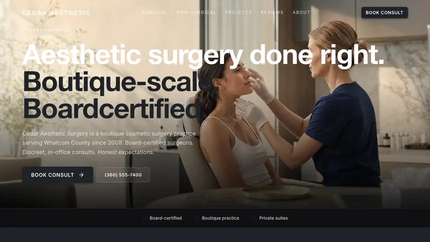 Cosmetic Surgery Stark Minimal demo website thumbnail