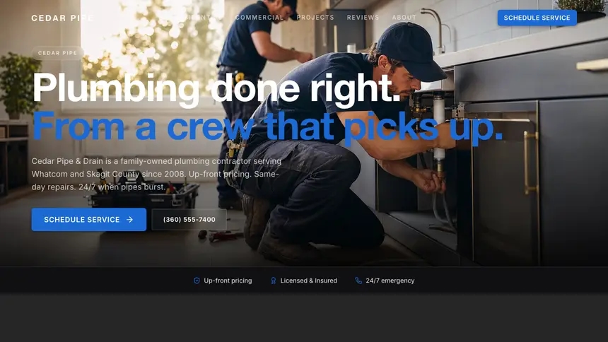 Plumbing Precision Classic demo website thumbnail