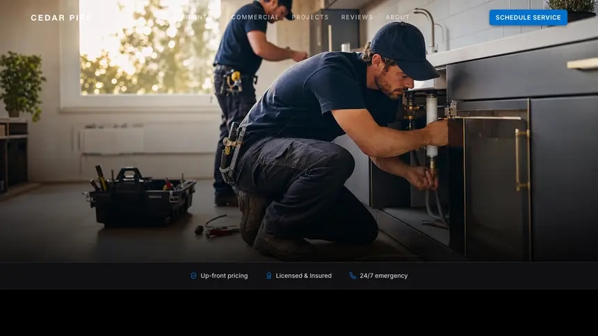 Plumbing Luxury Statement demo website thumbnail