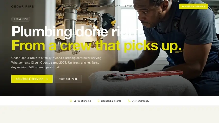 Plumbing Soft Editorial demo website thumbnail