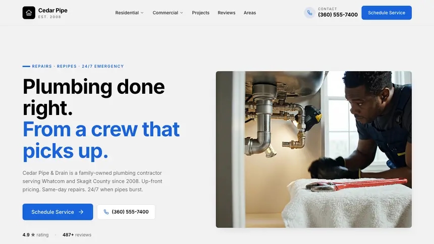 Plumbing Calm Professional demo website thumbnail