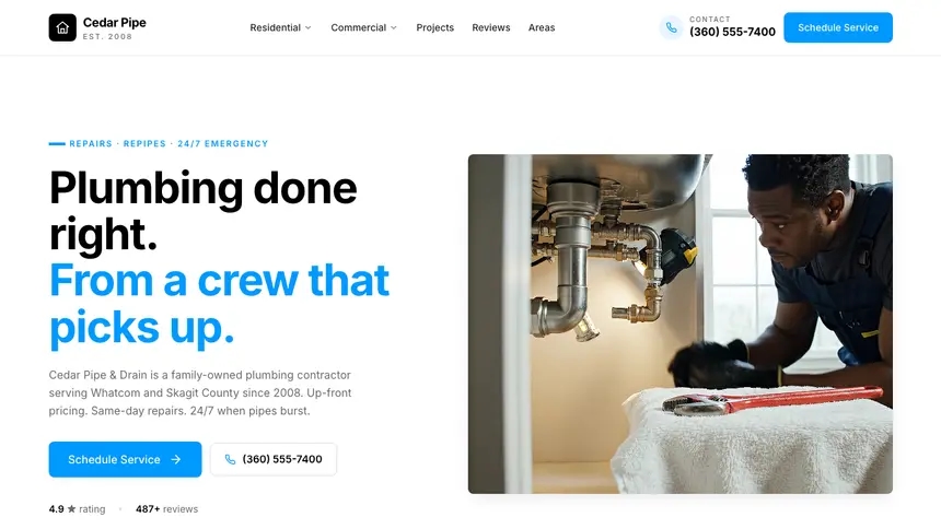 Plumbing Motion Forward demo website thumbnail