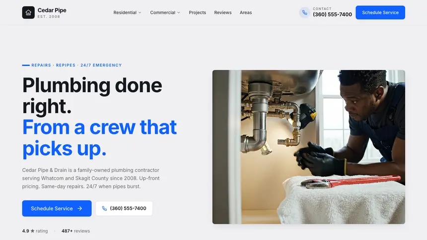 Plumbing Technical Trust demo website thumbnail