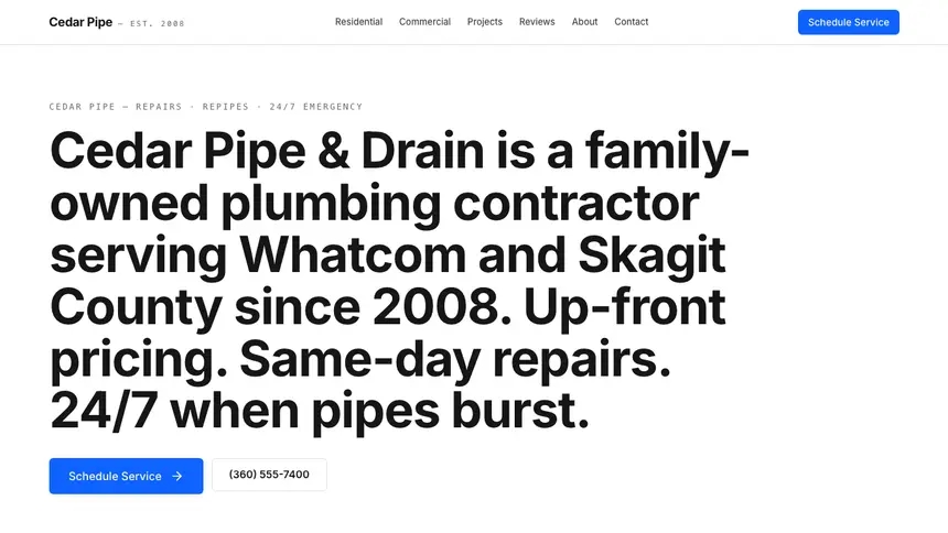 Plumbing Enterprise Classic demo website thumbnail