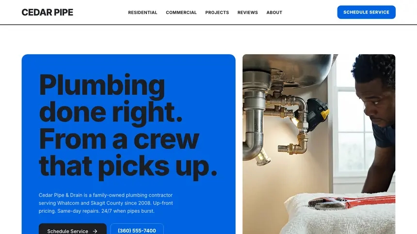 Plumbing Open Social demo website thumbnail