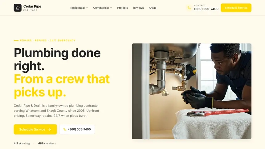 Plumbing Refined Tech demo website thumbnail