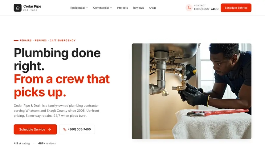 Plumbing Technical Clean demo website thumbnail