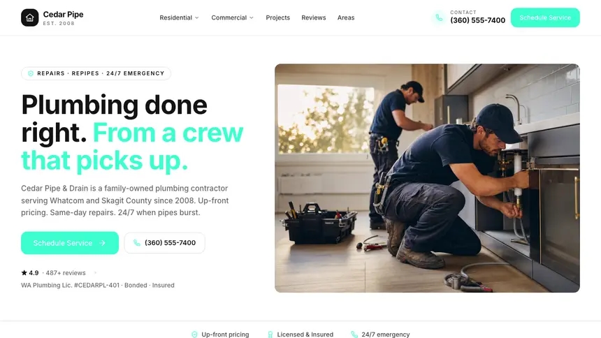 Plumbing Editorial Media demo website thumbnail
