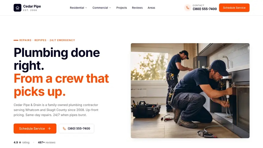 Plumbing Collaborative Tech demo website thumbnail