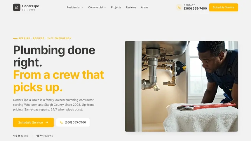 Plumbing Energetic Tech demo website thumbnail