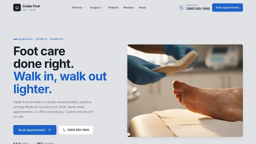 Podiatry Structured Grid demo website thumbnail