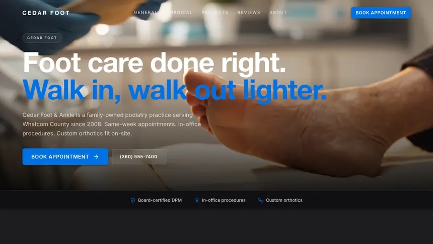 Podiatry Minimal Premium demo website thumbnail