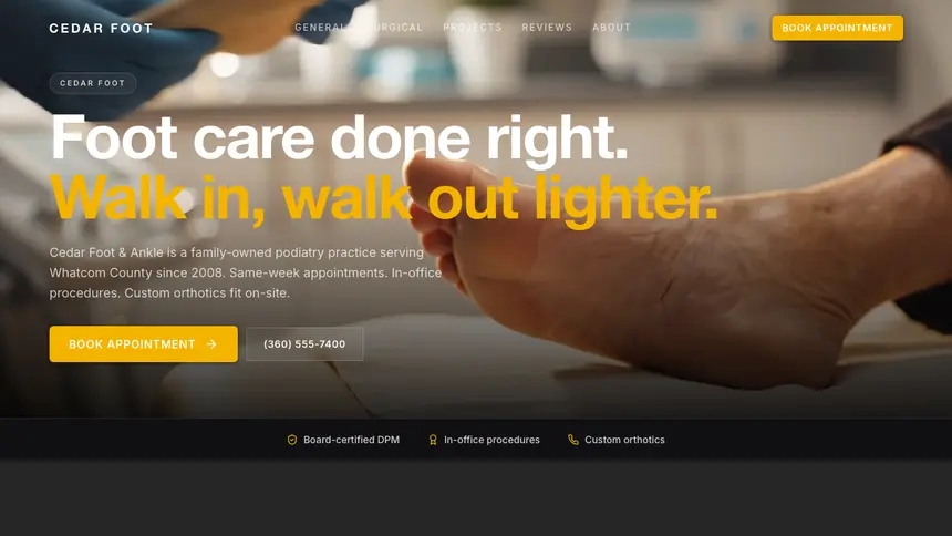 Podiatry Performance Accent demo website thumbnail