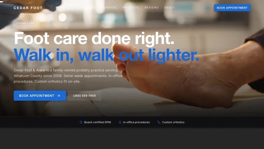 Podiatry Precision Classic demo website thumbnail
