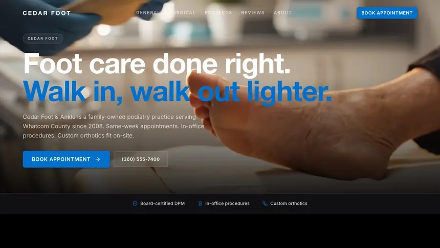 Podiatry Luxury Statement demo website thumbnail