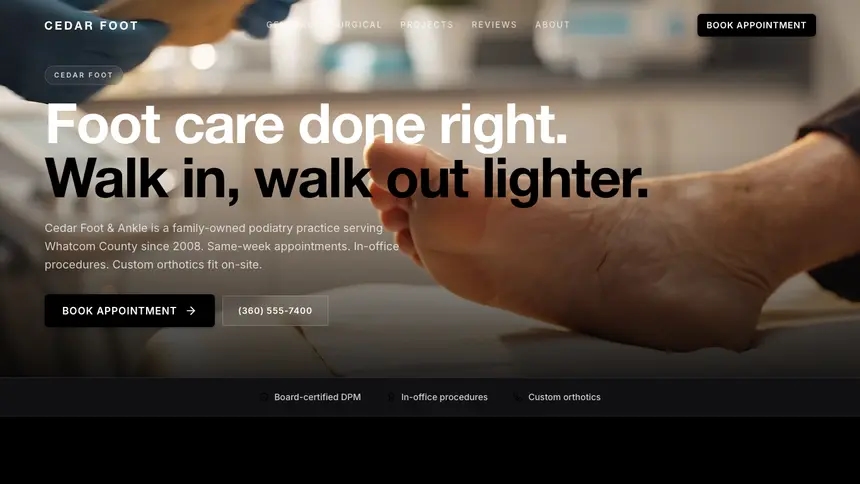Podiatry Expressive Modern demo website thumbnail