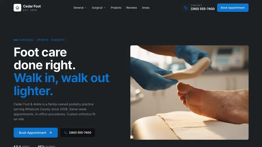 Podiatry Friendly App demo website thumbnail