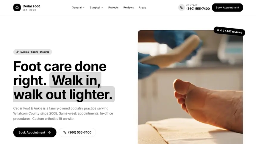 Podiatry Playful Creative demo website thumbnail