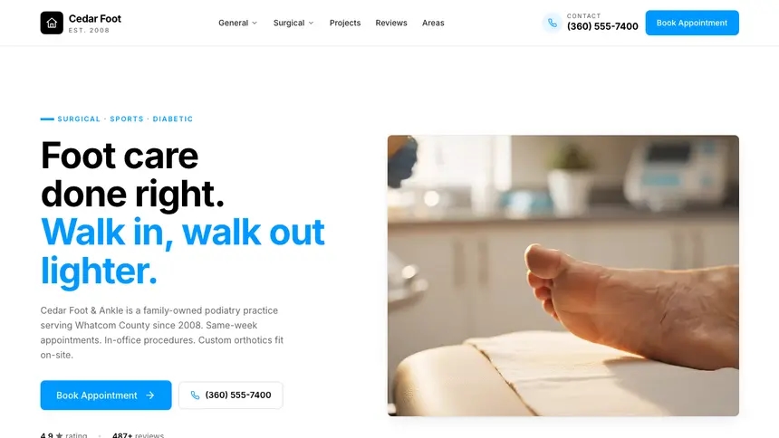 Podiatry Motion Forward demo website thumbnail