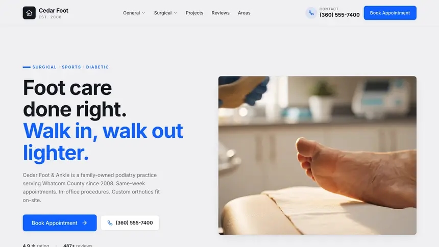 Podiatry Technical Trust demo website thumbnail