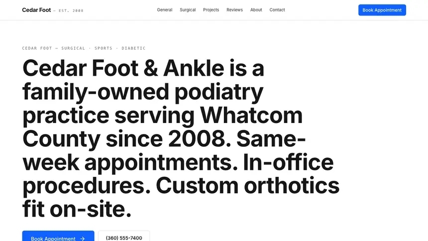 Podiatry Enterprise Classic demo website thumbnail