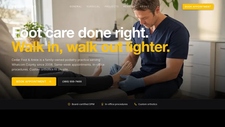 Podiatry High Impact demo website thumbnail