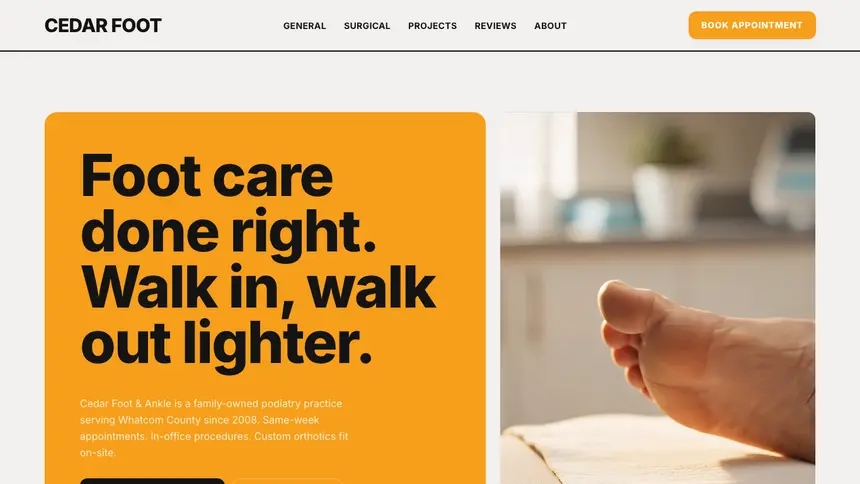 Podiatry Confident Brand demo website thumbnail