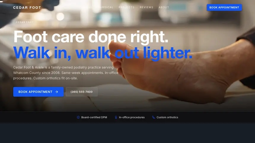 Podiatry Compact Modern demo website thumbnail