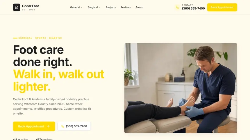 Podiatry Refined Tech demo website thumbnail