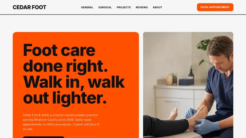 Podiatry Bold Motion demo website thumbnail