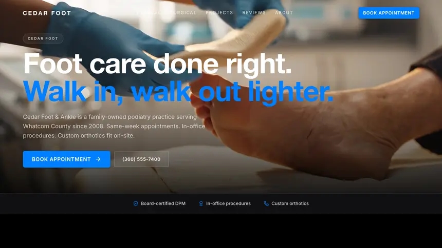 Podiatry Sharp Tech demo website thumbnail