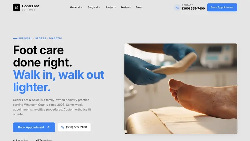 Podiatry Friendly Minimal demo website thumbnail