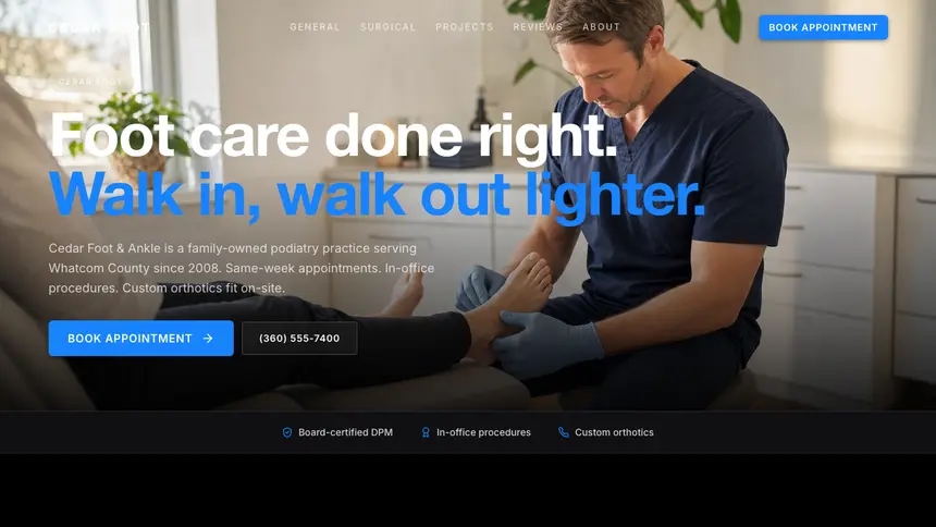 Podiatry Dynamic Bold demo website thumbnail