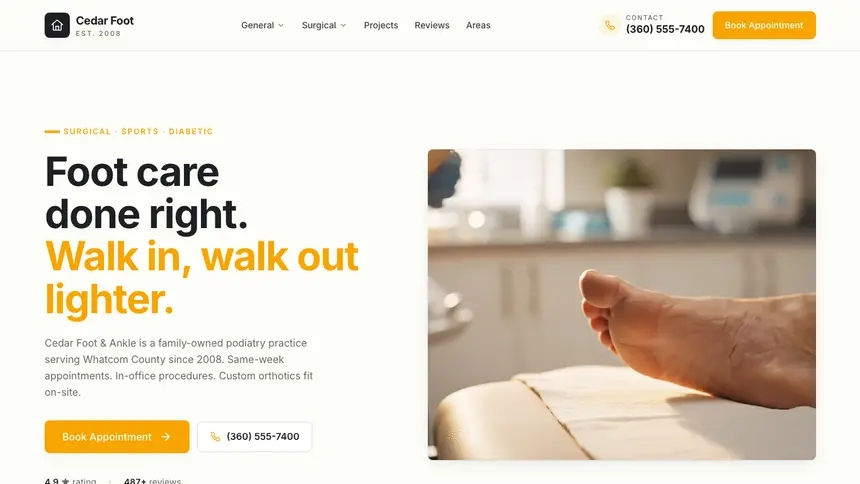 Podiatry Playful Product demo website thumbnail