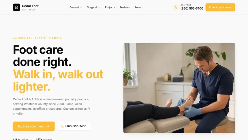 Podiatry Crisp Utility demo website thumbnail
