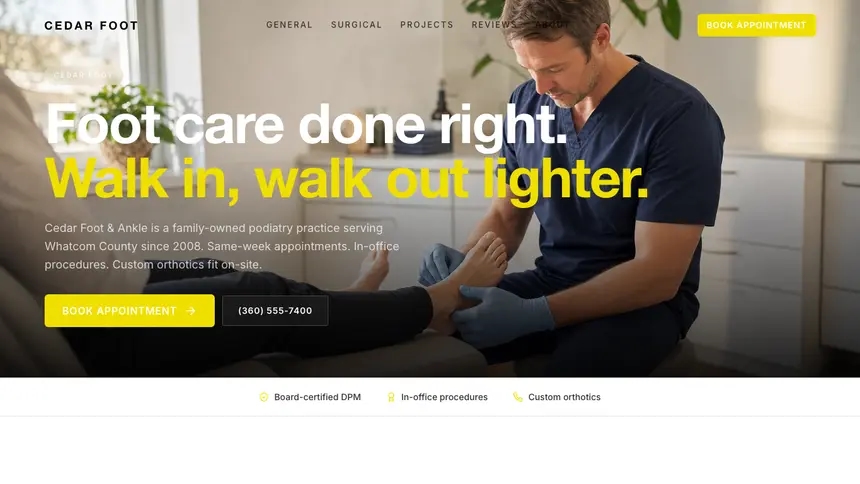 Podiatry Modern European demo website thumbnail